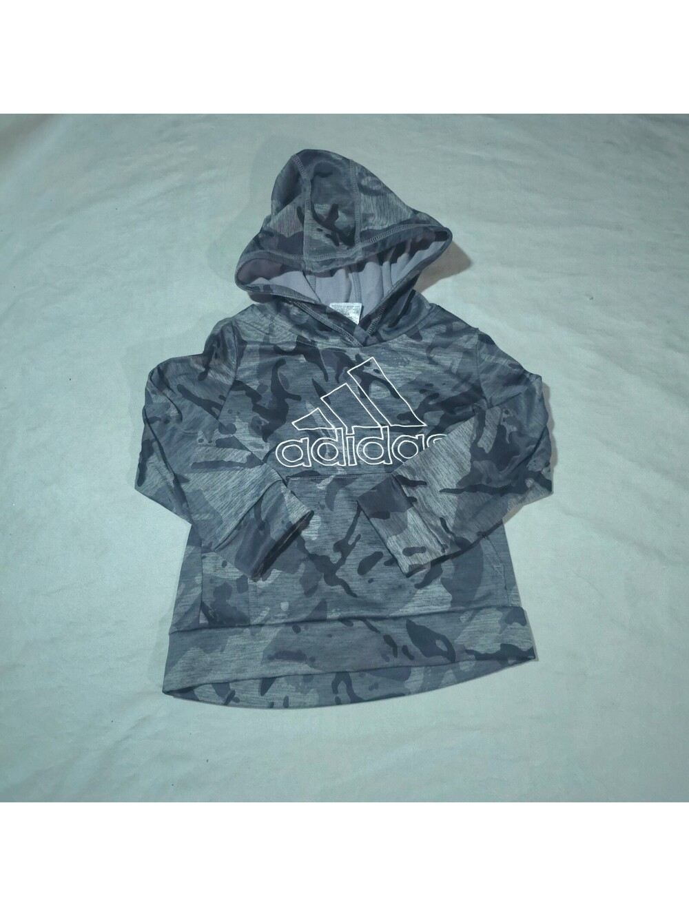 Adidas Boys' 3T Gray Camouflage Hoodie Sweatshirt